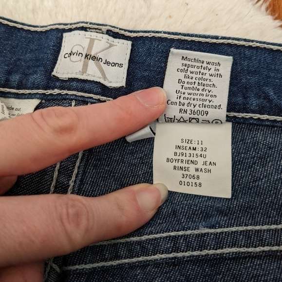 VINTAGE Calvin Klein 90s y2k boyfriend jean baggy denim women's 11 32 - Picture 9 of 14